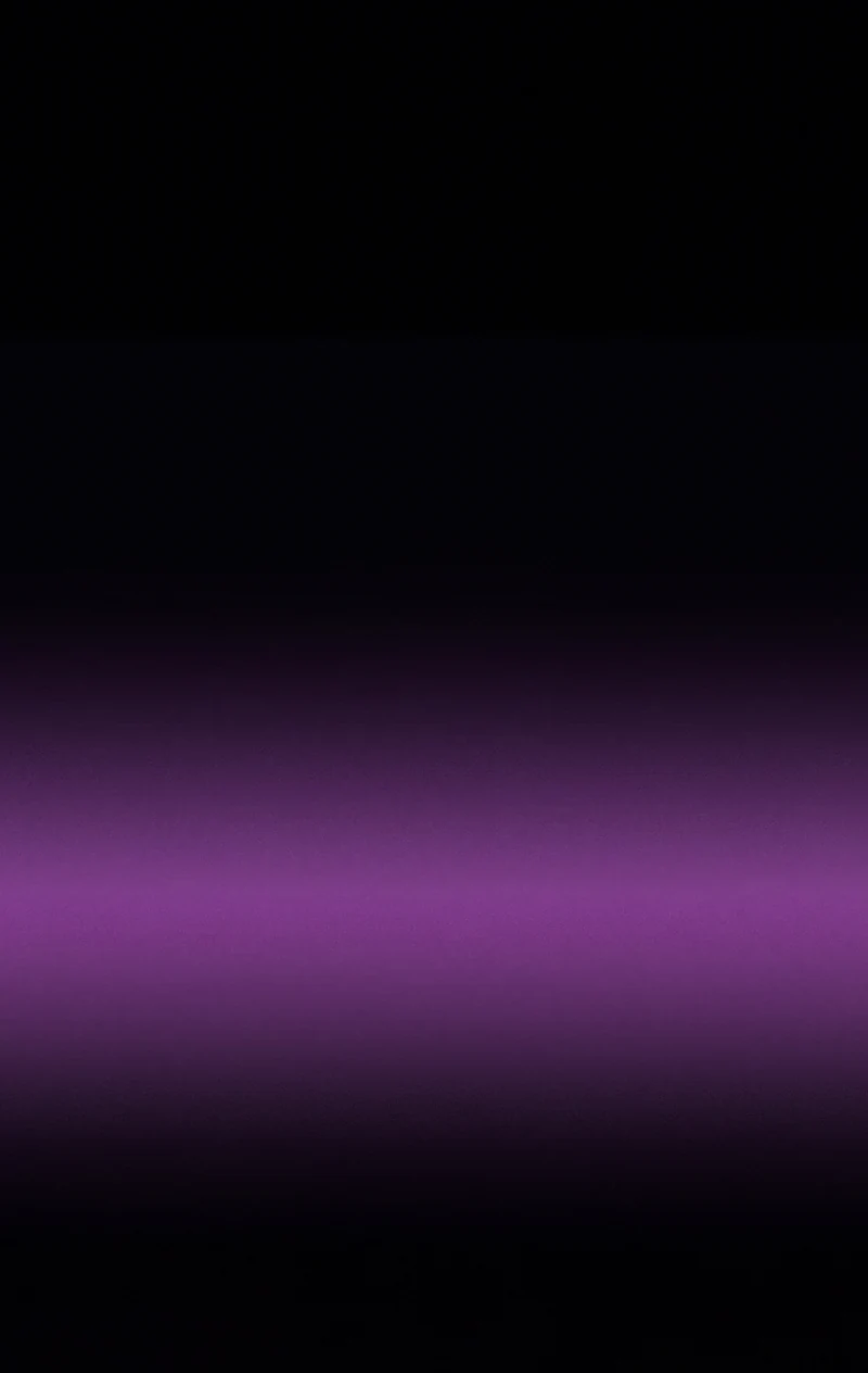 AMOLED & Dark wallpaper fitted to the Galaxy Z Fold 8 cover screen — a soft horizontal band of violet-magenta light lying low in a near-black field