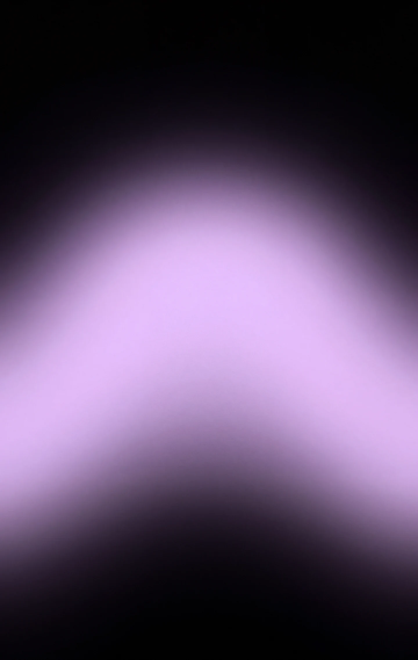 AMOLED & Dark wallpaper fitted to the Galaxy Z Fold 8 cover display — a wide lilac glow rising from black and settling back into it
