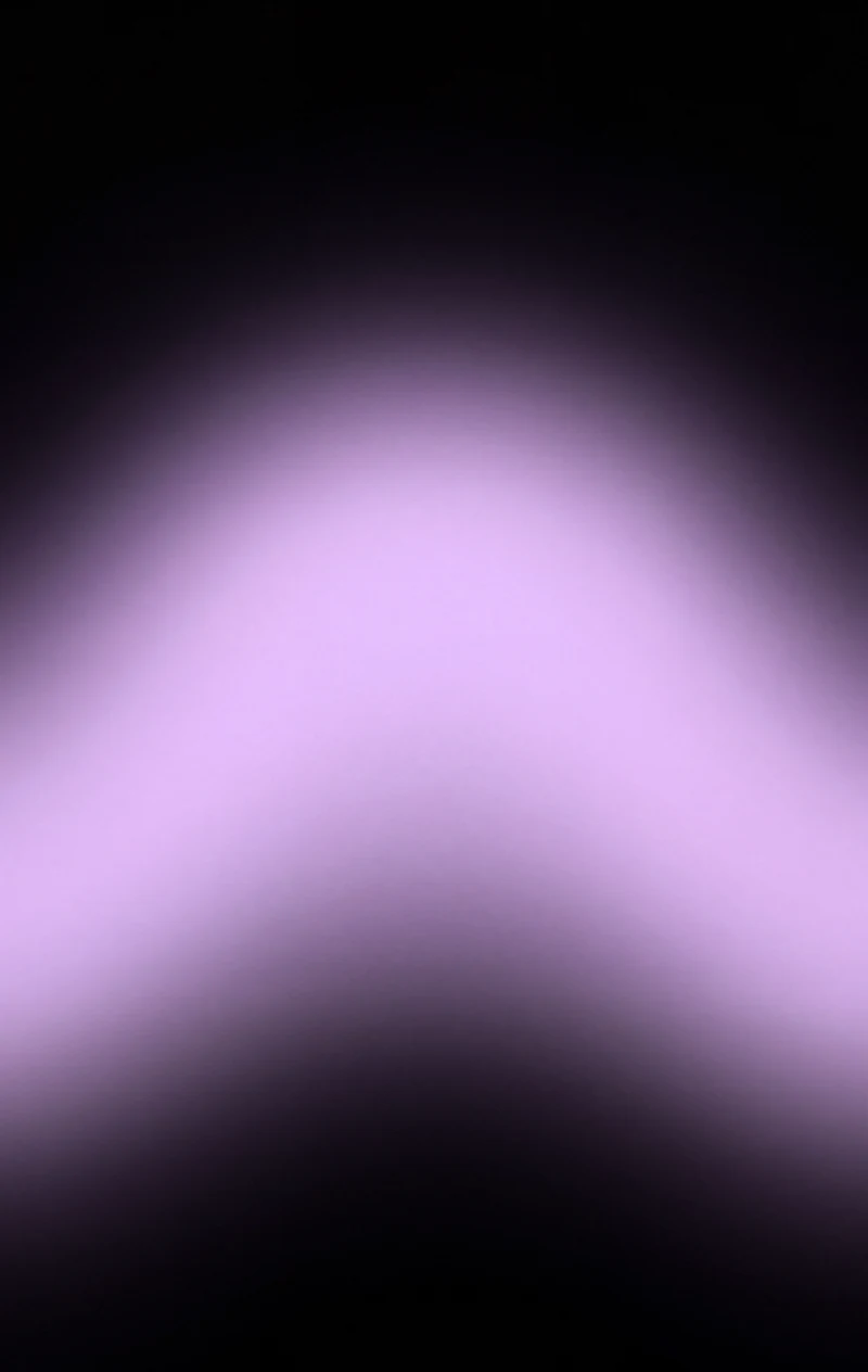 AMOLED & Dark wallpaper fitted to the Galaxy Z Fold 8 cover display — a wide lilac glow rising from black and settling back into it