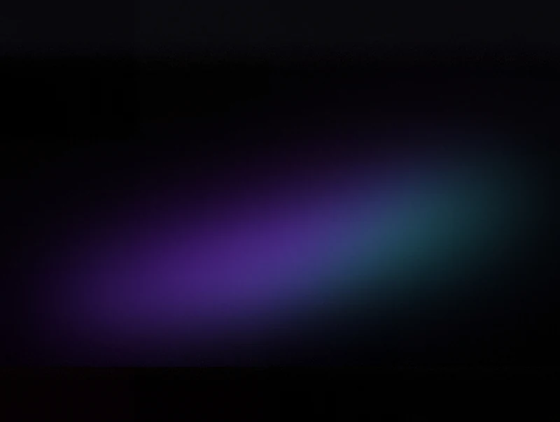AMOLED & Dark wallpaper fitted to the Galaxy Z Fold 8 main display — near-black field with a soft violet-to-teal diagonal glow drifting above the fold line