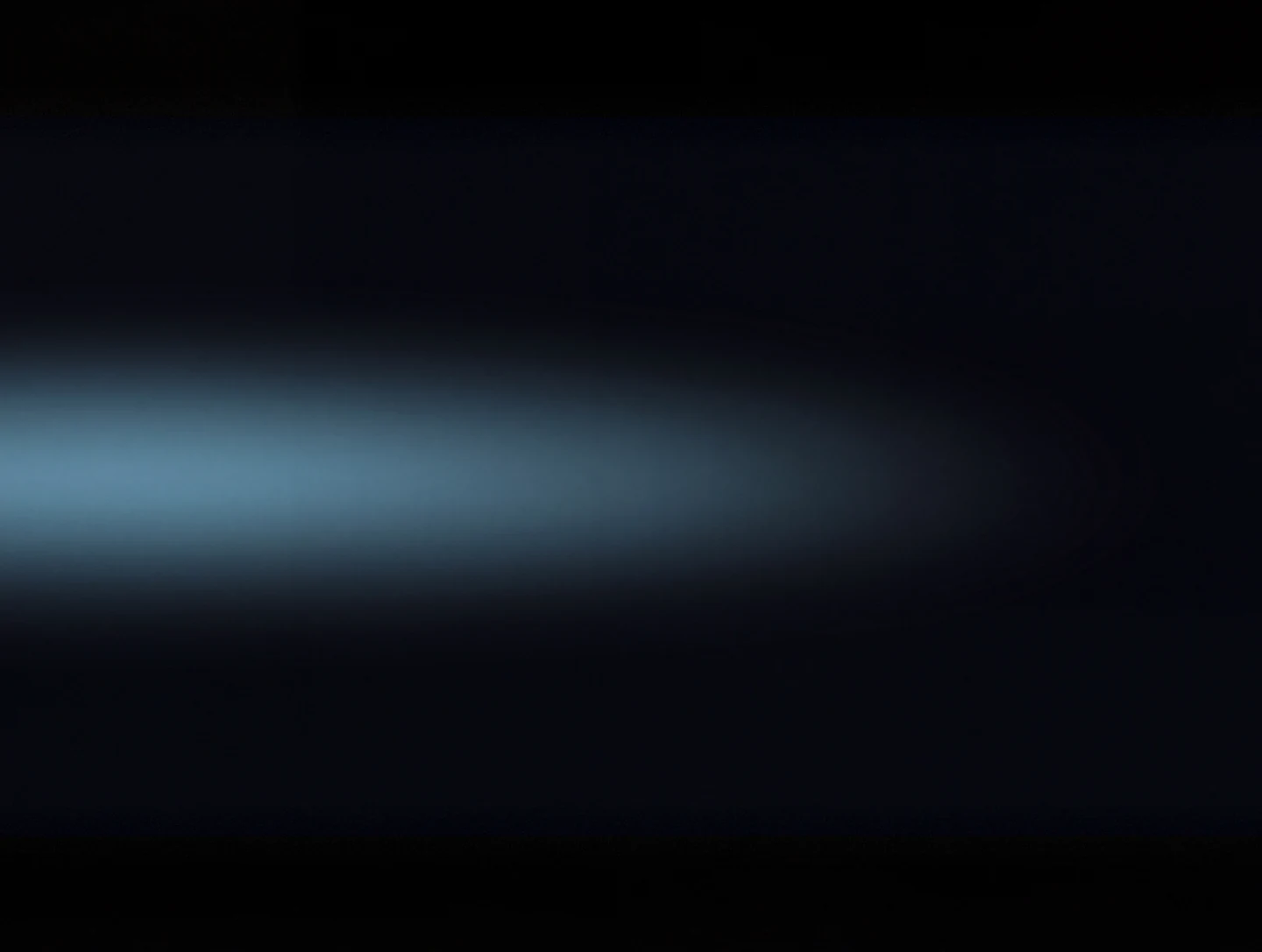 AMOLED & Dark wallpaper fitted to the Galaxy Z Fold 8 main display — dim cyan band glowing horizontally across the middle over pure black