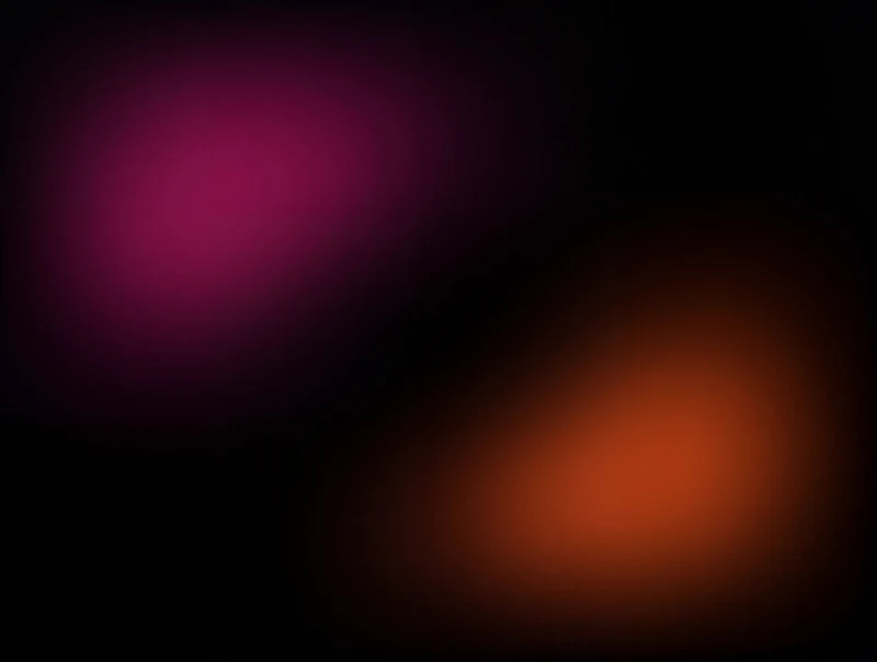 AMOLED & Dark wallpaper fitted to the Galaxy Z Fold 8 main display — deep magenta upper-left glow and warm ember lower-right glow, parted by black