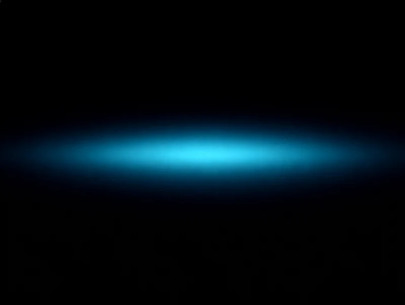 AMOLED & Dark wallpaper fitted to the Galaxy Z Fold 8 main display — an extremely wide azure glow centred low in the frame