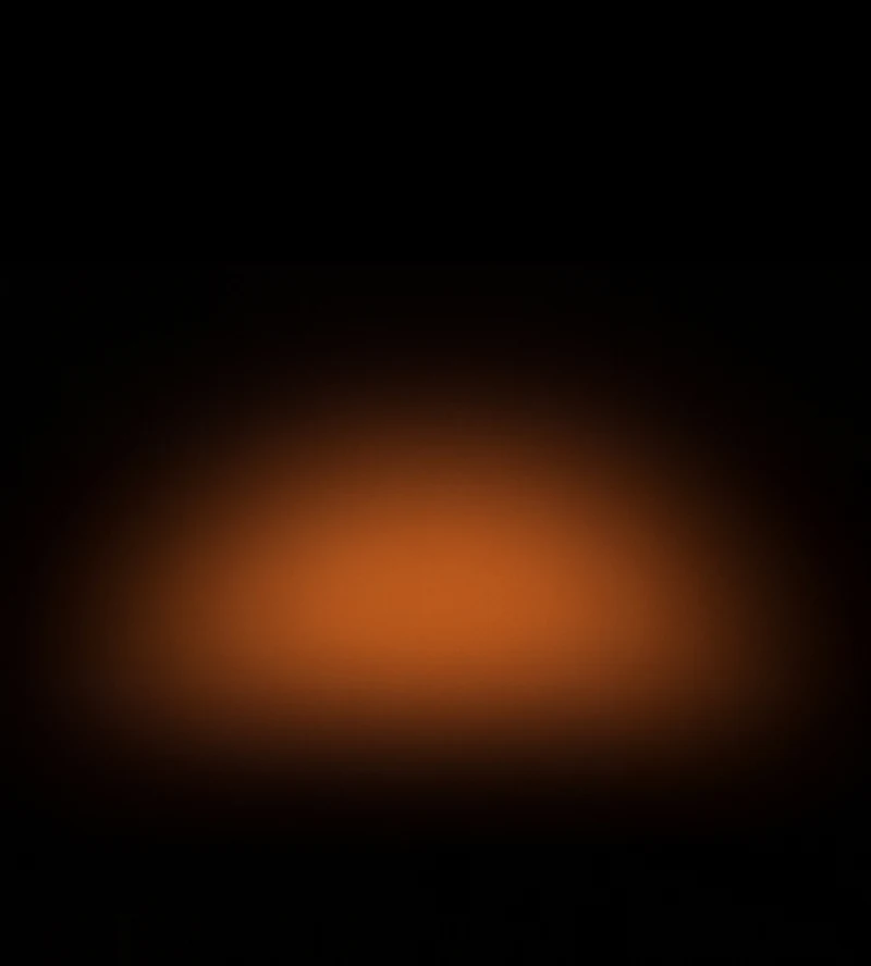 AMOLED & Dark wallpaper fitted to the Galaxy Z Fold 8 Ultra main display — a warm ember glow low in the frame, fading into black above