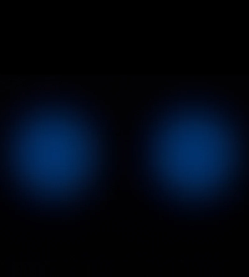 AMOLED & Dark wallpaper fitted to the Galaxy Z Fold 8 Ultra main display — two deep blue glows low in the frame, parted by a black centre