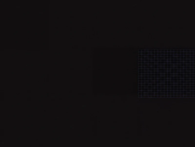 Minimal & Abstract wallpaper fitted to the Galaxy Z Fold 8 main display — a small patch of faint slate grid lines off to the right of an empty black field